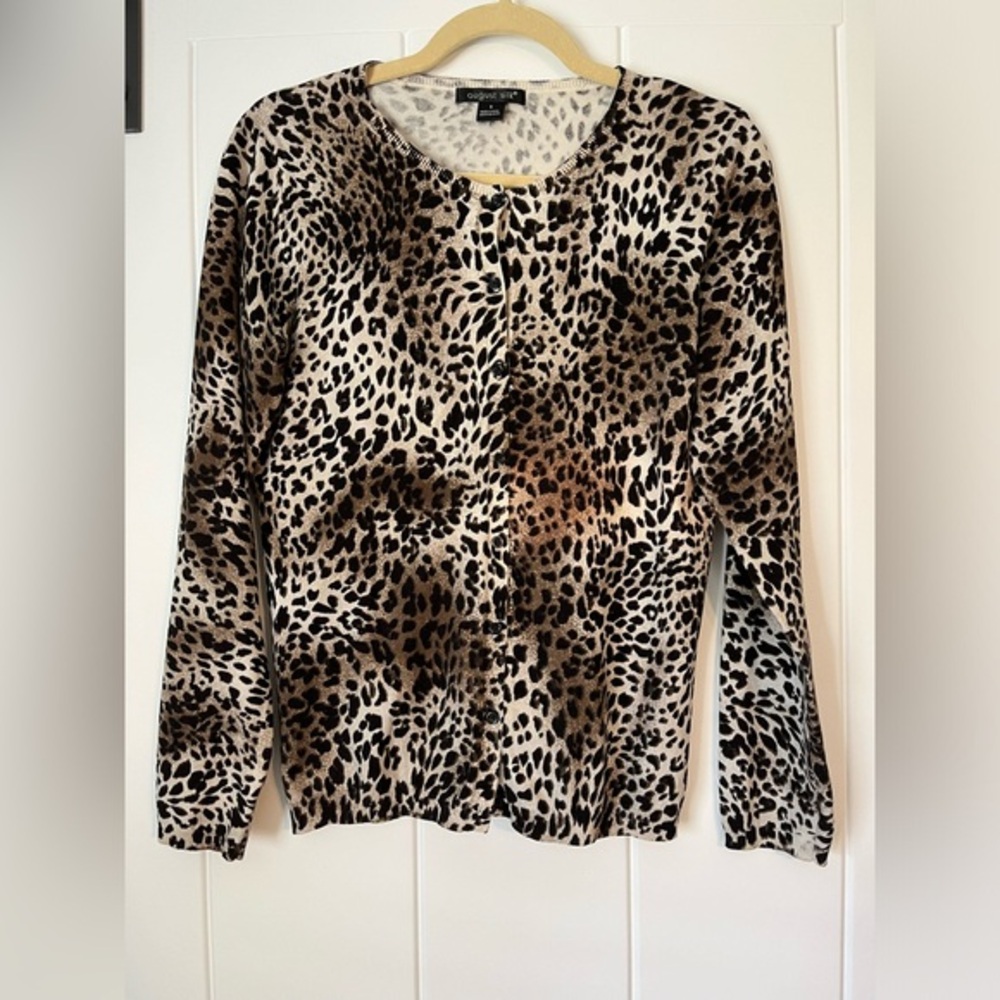 August Silk Leopard Print Cardigan